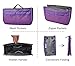 Vercord Purse Organizer Insert for Handbags Bag Organizers Inside Tote Pocketbook Women Nurse Nylon 13 Pockets Purple Medium