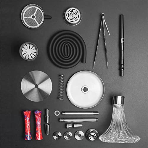 Aladin Epox 360 Pro Shisha-Set, 10 Blow-Offs, Edelstahl, Diffusor, Closed Chamber, Bundle mit TOM Gold Naturkohle… – Bild 4