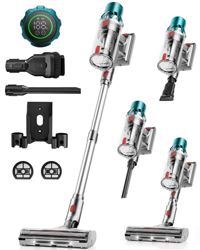 Hivroo V6 Cordless Vacuum Cleaner, Powerful Suction Stick Vacuum with