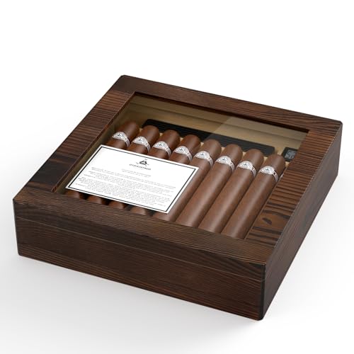 Cigar Humidor Cigar Accessories Set, Cigar Humidor Box with Humidifier Gift for Men