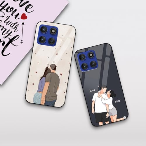 Image of COLORflow Back Cover Compatible with Motorola Moto Edge 60 Pro 5G | Love Connection Couple Customized | Shockproof TPU Bumper with Camera Protection Back Cover