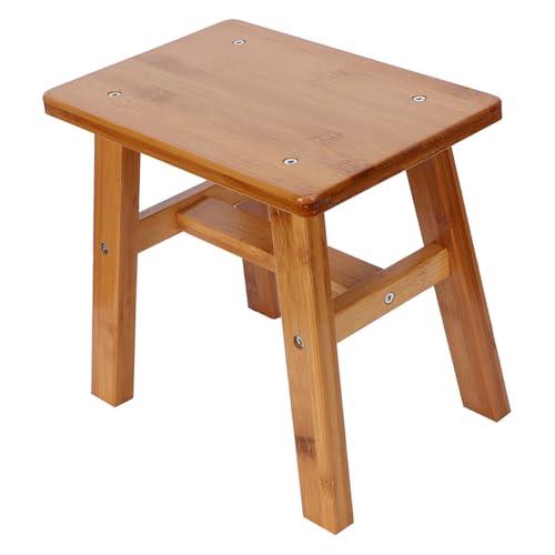 Restokki Banco baixo, suporte de carga estável, seguro para sala de estar em casa (banquinho quadrad