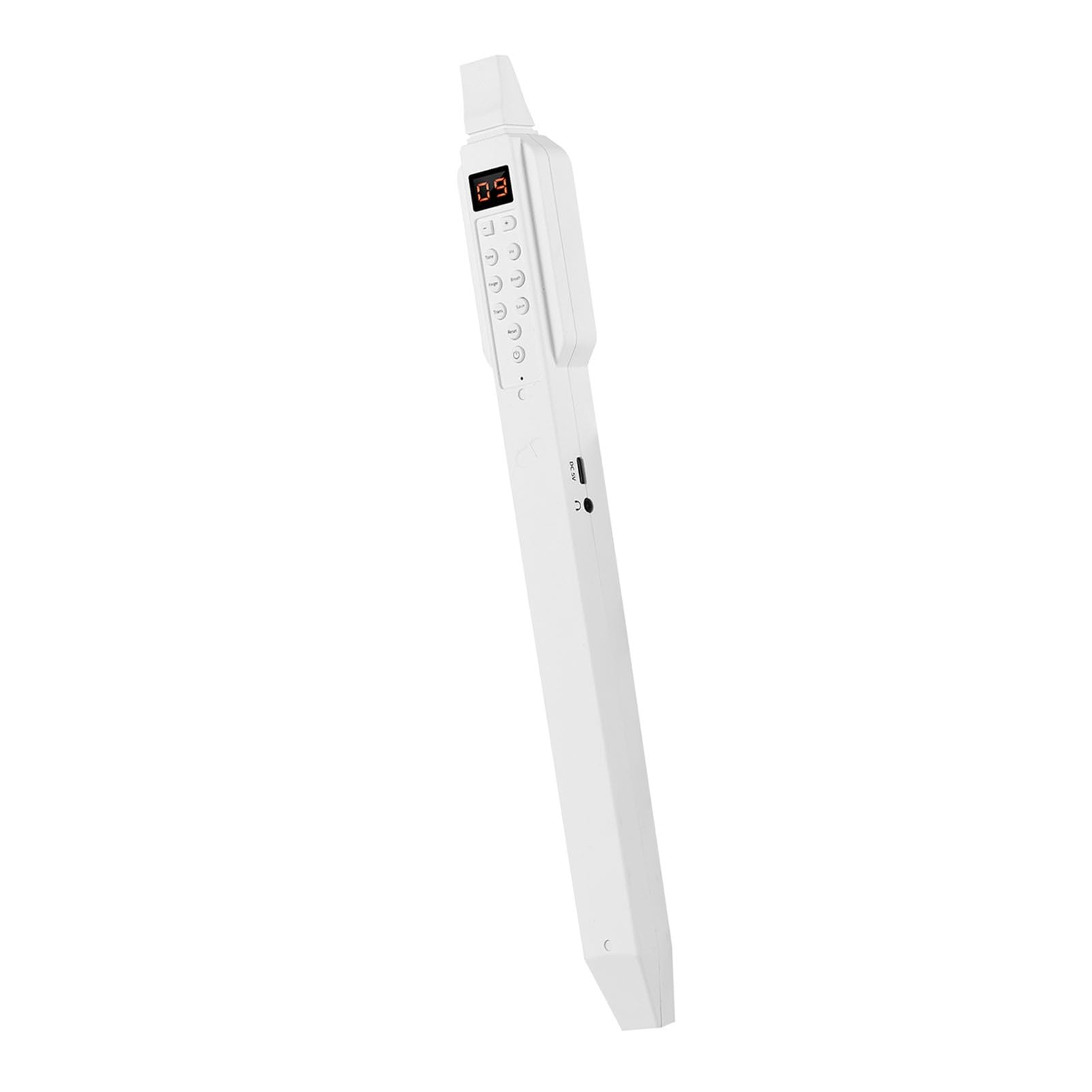 VGEBY Intelligentes Digitales Elektronisches Blasinstrument Unterstützt 10 Töne, Externer Kopfhörer oder Lautsprecher für Zuhause, Schule, Camping, Schwarz (WHITE)