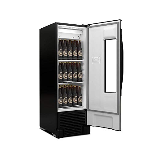 Cervejeira Vertical Metalfrio Beer Maxx 250 No-frost 256l Preto/inox 220v