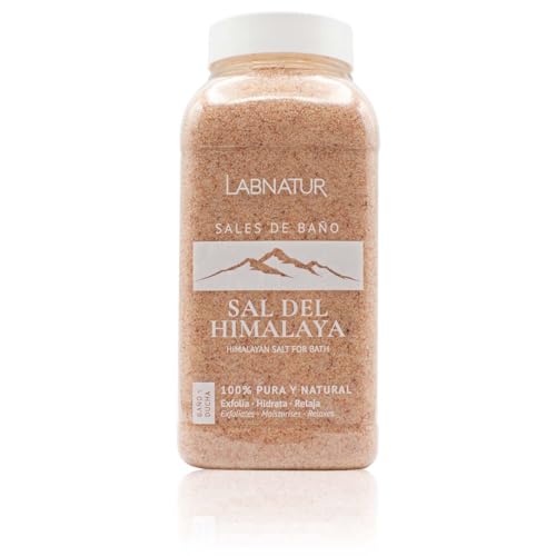 Labnatur Sales de Baño del Himalaya 1200g - Sal 100% Marina Natural y Relajante - Exfolian y Suavizan - Bienestar - Alivio del Cansancio - Cuidado Corporal - Fabricado en España
