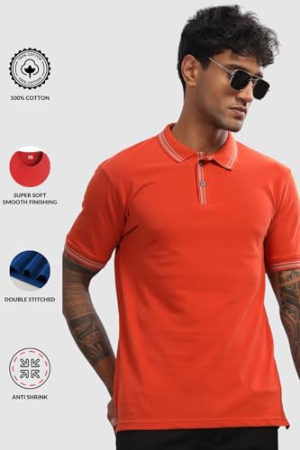 Image of ADRO Polo T Shirt for Men | Black Polo T-Shirt | 100% Cotton Polo Tshirt | Regular Fit Polo| Available in Plus Size Polo