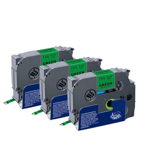 3 �� 6mm TZe211 ���x���e�[�v �v�����^���Օi TZe111 TZe411 TZe511 TZe611 TZe711 ���i�ԍ� TZe211 �ƌ݊�������(Black on Green)