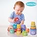 ELLECK Baby Toys 6-12 Months, Montessori Toys for Toddlers 1-3 Year Old, Busy Cube Teether Infants Bath 6 in 1 Stacking Blocks Rings, Suction Cup Spinner, Shape Bin Sensory (0035)