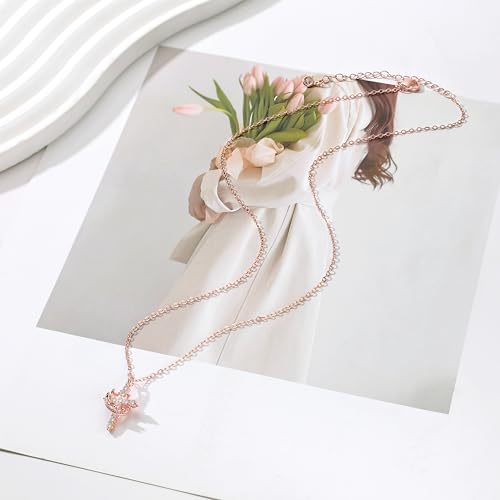 Collier croix délicat fini les bijoux ternes avec le zircon Robaice - 6