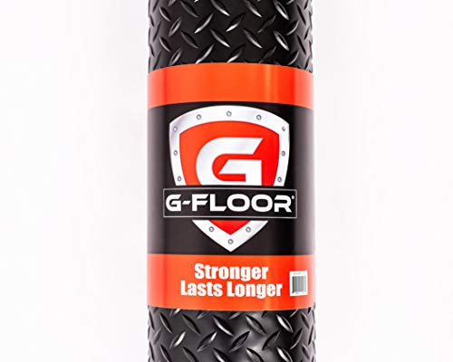 G-Floor Diamond Tread 5'X10' Garage Floor Mat In Midnight Black #TOP23