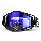 Gykutix Occhiali Motocross Occhiali da Moto Antipolvere Occhiali da Motocross Mascherina Motocross Occhiali di Sicurezza per Moto, ATV, Casco Compatibile