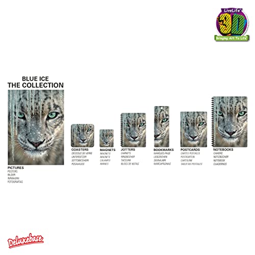 3D Livelife Lenticular Wall Art Prints - Blue Ice From Deluxebase. Unframed 3D Tiger Poster. Perfect Wall Decor. Original Artwork Licensed From Renowned Artist, Collin Bogle #TOP7