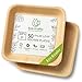 Eco Kraftz 50-Pack Square Palm Leaf Plates–Compostable & Biodegradable, Sturdy Disposable plates for Weddings, Events, Microwave Safe, Alternative to Plastic Plates (25Pc 10"+25Pc 7") 1