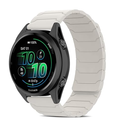 [CiimWaa] 20mm �o���h for Garmin Approach J1/S50/Garmin Vivoactive 6/5/Forerunner 570 42mm �p �V���R�� ���v�o���h ���͂Ȏ��C �X�}�[�g�E�H�b�`���� �}�O�l�b�g ���v�x��