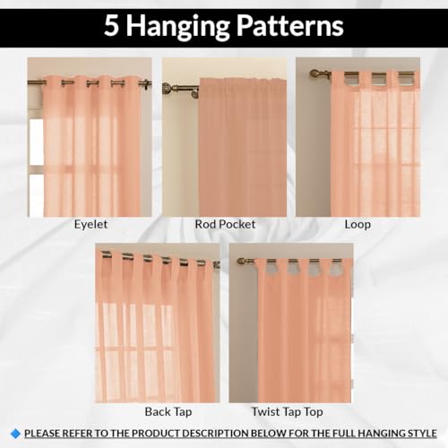 Image of HOMEMONDE Sheer Curtains for Living Room, Bed Room - Transparent Curtain Home Decor