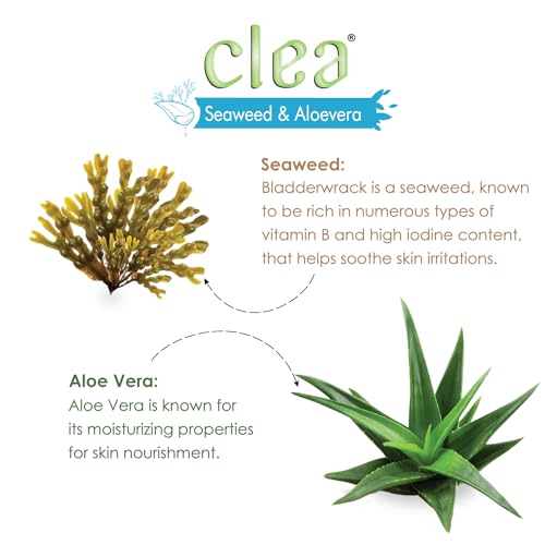 Clea Seaweed and Aloe Vera Cleansing and Refreshing Wipes | Pack of 100 Singles - Image 4