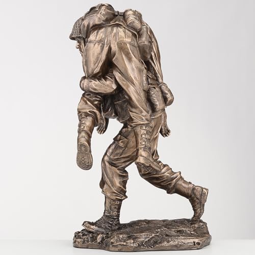 Escultura de Soldado en Bronce y Resina 24 cm miniatura 5