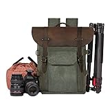 Handgemachte hochwertige Tasche - Vintage, Retro, Noble, die Kameratasche ist eine Kombination aus Batik Leinwand und Pferd Leder