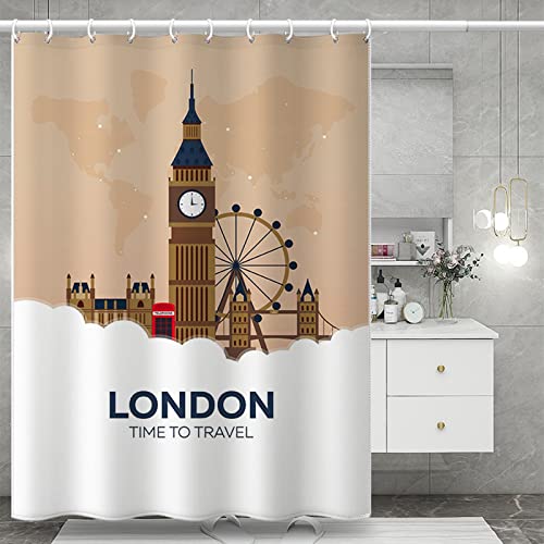 Rideau de douche London KnSam 150x200cm en polyester anti-moisissure - 2