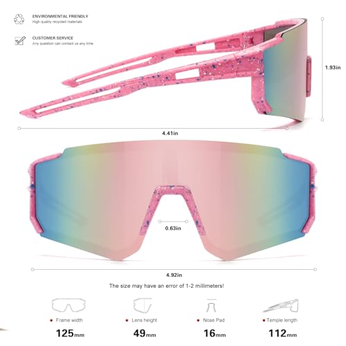 Sekkaf Youth Baseball Sunglasses For Boys Girls Age 6-12 Softball Cycling Sports Sunglasses Kids Lightweight Frame thumb #3