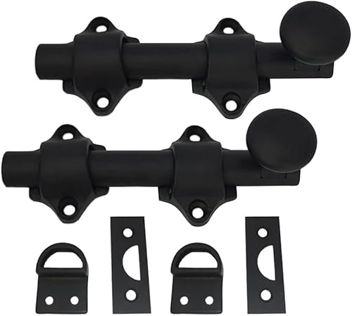 Miniatura 11 de QCAA Perno de puerta holandés de latón macizo, 36 ", latón pulido lacado, 1 paquete, hecho en Taiwán