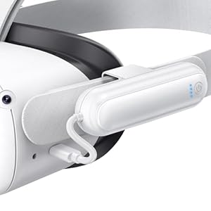 Akku-Pack für Oculus Quest 2, Kinwin 20000mWh Erweiterungsakku für Meta Quest 2 Zubehör, 10W Schnelllade-Akku für VR-Headset, leichtes und tragbares Ladegerät für zusätzliche 2-4 Stunden Spielzeit