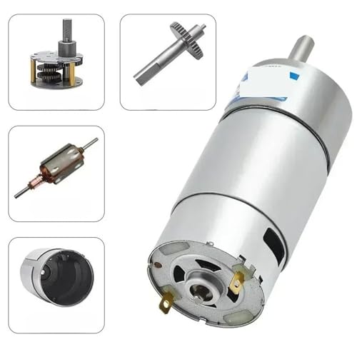 Moteur à basse vitesse JGB37-555 engrenage robuste 12V 38rpm inversable - 2