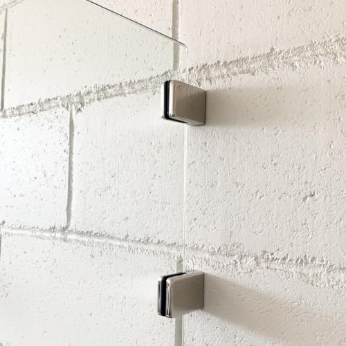 DECORPLACE, Presilha Suporte Vidro Reta Quadrada Aço Inox 304
