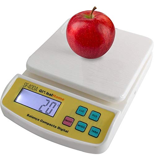 Balança Digital Compacta Branca até 10Kg – SF400A