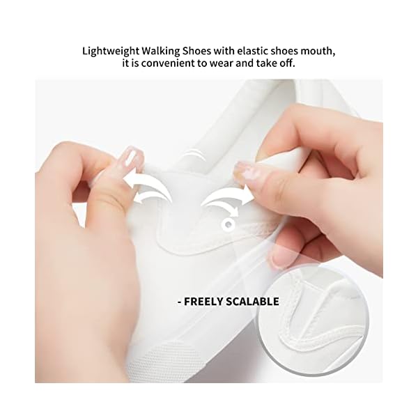 Women's Slip on Shoes Canvas Sneakers Loafers Non Slip Shoes Low Top Casual Shoes