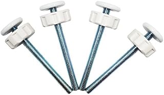 Baby Gate Guru Extra Long M10 (10mm) Spindle Rods for Pressure Mounted Gates Replacement Set - 4 Pack of M10 Spindle Screw Bolts for Baby and Pet Safety Gates - Choose Your Color (10mm, White)
