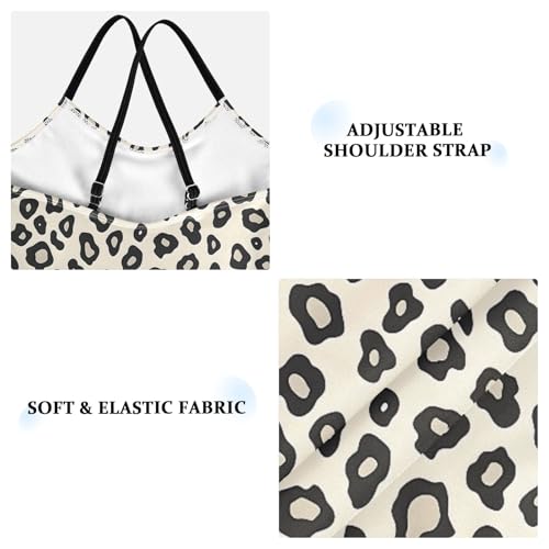 senya Girls Swimsuits One-Piece Swimwear Tie Bathing Suit Beach Summer Round Neck 9-10T Leopard Print Like Pattern on Beige3