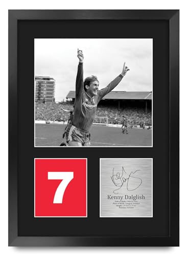 Kenny Dalglish Liverpool foto firmada cuadro A3 retrato impreso