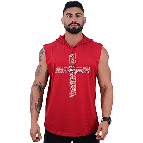 Kit 6 Regatas Machão Com Touca Longline Masculina MXD Conceito Cores Lisas Academia Treino Musculaçã
