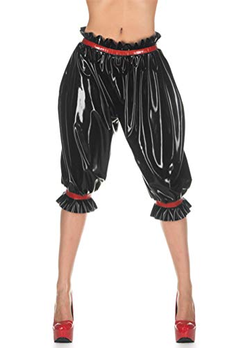 Latex Gummi Rubber Black Long Bloomers Trousers Pants 0.4mm
