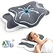 CloudNook Almohada Cervical de Espuma de Memoria - Almohada Viscoelástica Ergonómica con Soporte de Contorno, Diseño Antironquidos, Mejora el Sueño y Relaja Hombros, con Funda Extraíble