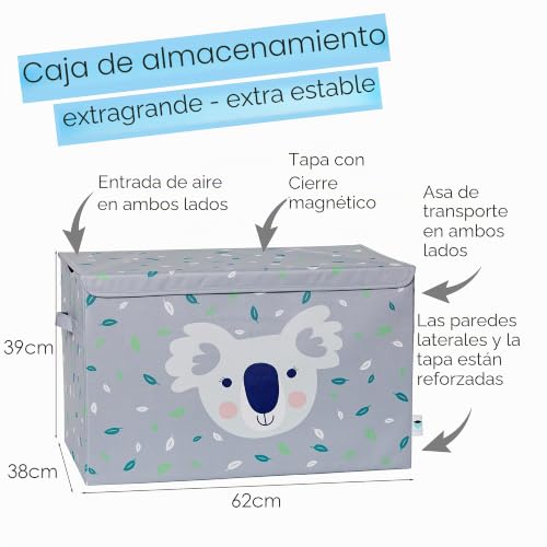 Baúl de juguete de tela para organizar el cuarto infantil con diseño koala 5