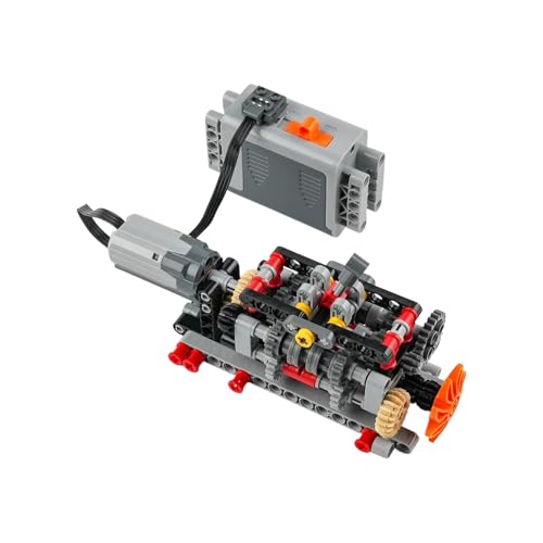 RCmall MOC High-tech 4/5/6 Speed Manual Gearbox Model Building Blocks Kit 8883 M Motor Power Functions DIY Transmission STEM Puzzle Toy Gift for Adults (6 Speed) by RCmall - Image 2