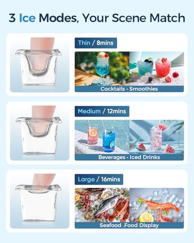 Image of Feelfunn Commercial Ice Maker Machine with Water Pump - 85Lbs /Day, Built-in Undercounter Ice Maker with Auto-Cleaning & Timer, Freestanding Stainless Steel Ice Machine for Home Office Restaurant Bar