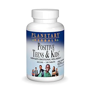 Planetary Herbals Positive Teens & Kids 435mg, Supports Emotional Well-Being,120 Tablets