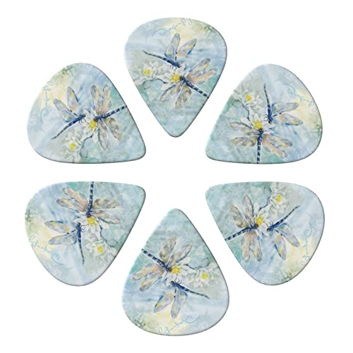 Dragonfly Lotus Lot de 6 médiators pour guitare acoustique, guitare électrique, basse, ukulélé – fins, moyens et épais - Les Beatles, Paul McCartney, John Lennon, RIngo Starr, George Harrison Dragonfly Lotus Lot de 6 médiators pour guitare acoustique, guitare électrique, basse, ukulélé - fins, moyens et épais – Image 5