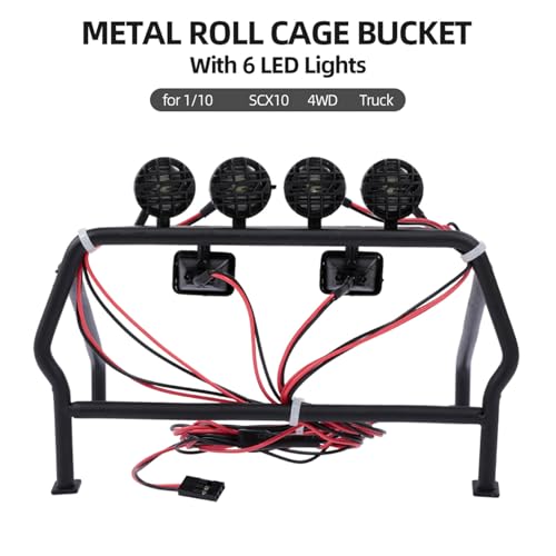 Cage protection métal voiture télécommandée 1/10 LED crawler - 6