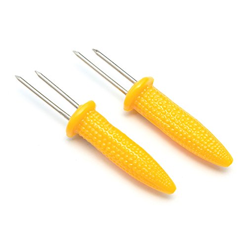 Fox Run Stainless Steel and Plastic, Corn Holder Set of 6, Yellow