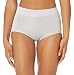 Warner's Women's No Pinching. No Problems. Modern Brief Panty, Platinum Floral Print, 6