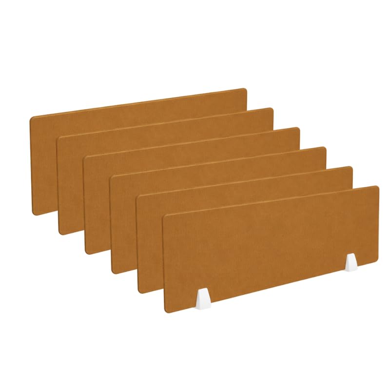 Image of Timber Acoustics Acoustic Desk Divider | Reduce Noise And Visual Distractions | Privacy Panels For Office - Classroom Soundproofing | Table Mounted (16 inch x 24 inch) (Mustard, Set of 6)