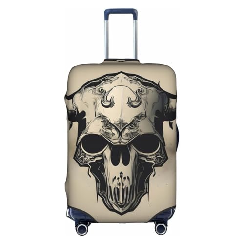 Runner Bull Skull Print Decorative Washable Luggage Cover Personalized Anti Scratch Suitcase Protector