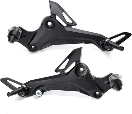 Mokuo Motorcycle Footrest Assembly,1 Pair Footpegs Kit in Al