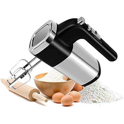 500W Professional Electric Hand Mixer 7 Speed Powerful Handheld Whisk for Kitchen Baking Cake Egg Cream,Include Beaters and Dough Hooks,Silver Cover