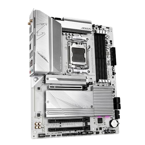 GIGABYTE B650 AORUS ELITE AX ICE Scheda madre - Supporta CPU AMD Ryzen 9000, VRM digitale a 12+2+2 fasi, fino a 8000 MHz DDR5 (OC), 1xPCIe 5.0 + 2xPCIe 4.0 M.2, Wi-Fi 6E, LAN 2.5GbE, USB 3.2 Gen 2x2 - Scheda madre - Immagine 3
