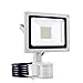 Projecteur 30W Exterieur détecteur de Mouvement 2700LM 6500K Blanc froid Spot à LED Extérieur Lampe de sécurité Etanche IP65 pour Jardin, Garages,Terrasse,Cour Projecteur Exterieur LED